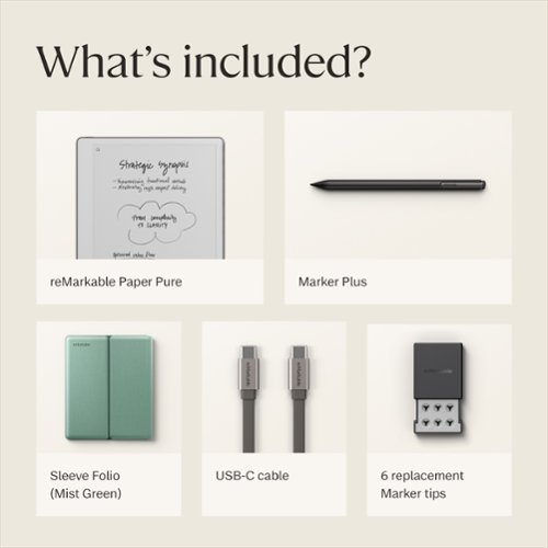 reMarkable Paper Pure – 10.3” Paper Tablet Bundle with Marker Plus and Sleeve Folio - Mist Green BUY IN MIDDLE EAST
