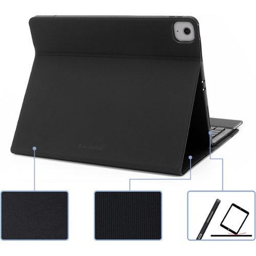 SaharaCase Navigate Series Keyboard Case with Track Pad for Apple iPad Air 13'' M3/M2 - Black GLOBAL SHIPPING