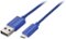 Insignia™ - 3' Micro USB-to-USB Type A Charge-and-Sync Cable - Cobalt Blue-Front_Standard