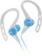 JVC - Wired Ear Clip-On Earbud Headphones - Blue-Front_Standard