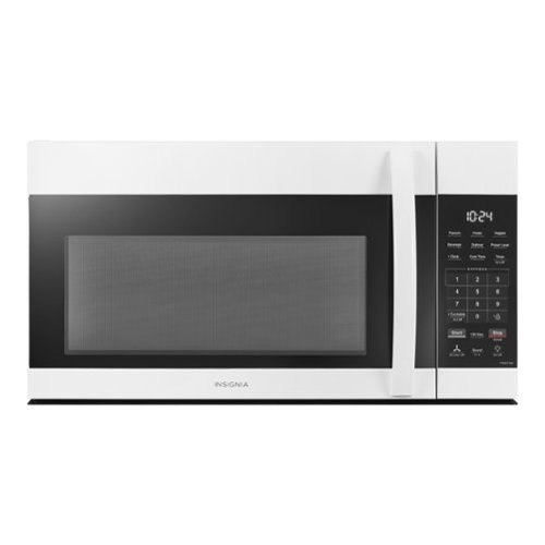Insignia™ - 1.7 Cu. Ft. Over-the-Range Microwave with 2-Stage Cooking - White-Front_Standard 