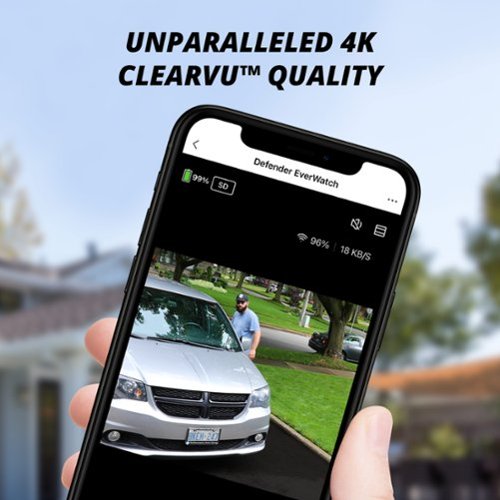 Defender Solar Powered 4K AI Everwatch Wireless Security PTZ Camera with 3W Solar Panel, AI Detection, 3 Pack - White GLOBAL SHIPPING