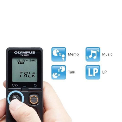 OM System VN-541PC Digital Voice Recorder - Black GLOBAL SHIPPING