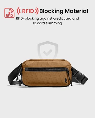 tomtoc Aviator-T35 1.5L X-Pac Sling Bag with RFID Blocking, Minimalist Crossbody Bag Chest Shoulder Pack for Travel, Everyday - Khaki GLOBAL SHIPPING