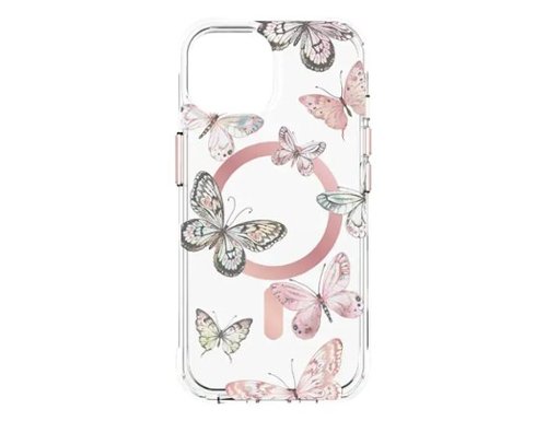Body Glove - Karma Case with MagSafe for iPhone 15/14/13 | Color: - Pink Butterflies-Front_Standard 