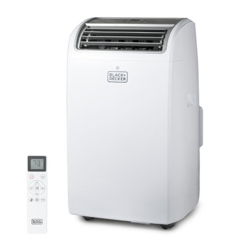 Black+Decker - Portable Air Conditioner with Heat, 10,200 BTU SACC/CEC (14,000 BTU ASHRAE 128) for Rooms Up To 700 Sq. Ft - White-Front_Standard 
