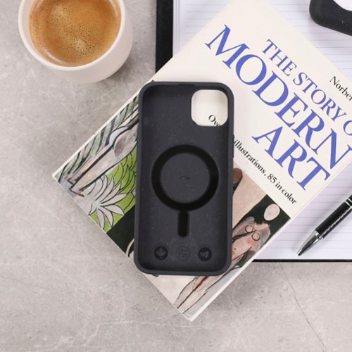 Pela Eco Friendly Hard Shell Case with MagSafe Module for Apple iPhone 15/14 Plus + Bonus Custom Case Activation Code - Black SHOP ONLINE