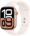 Apple Watch Series 10 (GPS) 46mm Aluminum Case with Light Blush Sport Band - M/L - Rose Gold - (2024)-Angle_Standard
