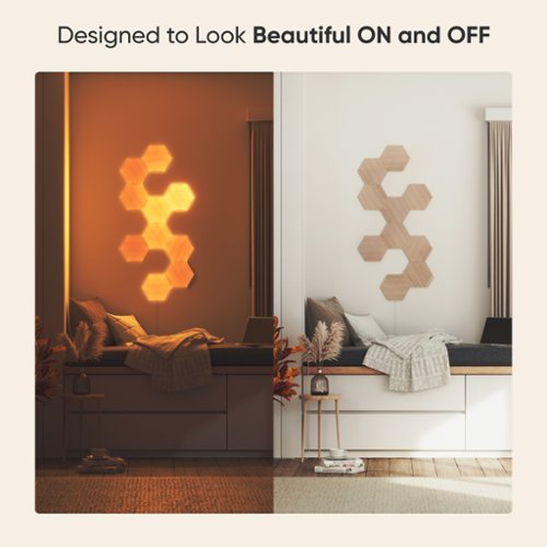 Nanoleaf Elements Hexagons Smarter Kit (7 Panels) - Wood Look GLOBAL SHIPPING