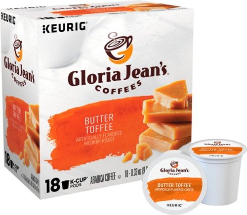  Gloria Jean's - Butter Toffee Coffee K-Cup Pods (18-Pack)