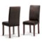 Simpli Home - Acadian Parson Dining Chair (Set of 2) - Distressed Brown-Front_Standard
