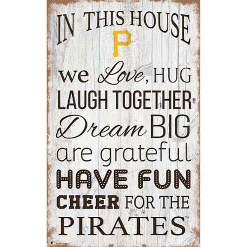 Fan Creations - Pittsburgh Pirates 11'' x 19'' Team In This House Sign - Multicolor-Front_Standard 
