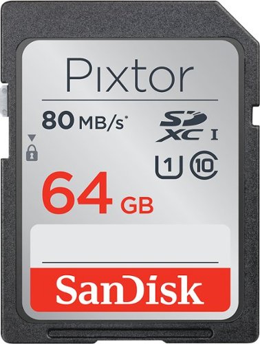  SanDisk - Pixtor 64GB SDXC UHS-I Memory Card