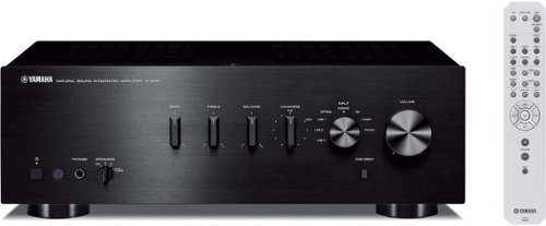 Yamaha - A-S301BL Natural Sound Integrated Stereo Amplifier - Black-Front_Standard 