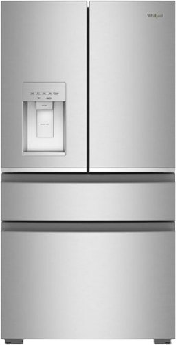 Whirlpool - 36-inch TRUE Counter Depth 4-Door French Door Refrigerator with Nugget Ice - 22 cu. ft - Fingerprint-Resistant Stainless Finish