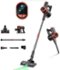 JIGOO - C200 Cordless Vacuum Cleaner with 350W Motor & 23KPa Suction, Lightweight Stick Vac for Carpet, Hard Floor, Pet Hair - Gray/Red-Front_Standard