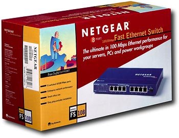  NETGEAR - 8-Port 10/100 Mbps Fast Ethernet Unmanaged Switch - Blue
