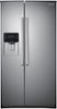 Samsung - 24.5 Cu. Ft. Side-by-Side Refrigerator with Thru-the-Door Ice and Water - Stainless Steel-Front_Standard 