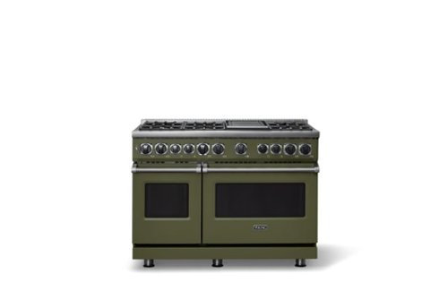 Viking - 48 in. Wide 6 Burner Dual Fuel Sealed Burner Range with Griddle - Martini-Front_Standard 