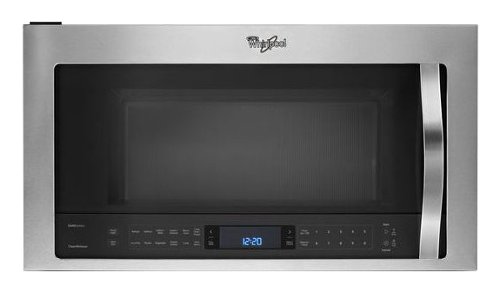  Whirlpool - 2.1 Cu. Ft. Over-the-Range Microwave - Stainless steel