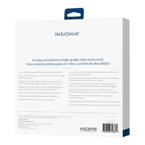 Insignia™ 25' 4K Ultra HD HDMI Cable - Black WHERE TO BUY