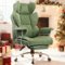 GTPlayer - 400lbs Heavy Duty Gaming Chair Fabric Comfortable Ergonomic Computer Chair with Soft Armrests - Green-Front_Standard