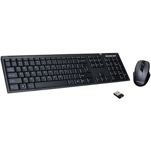  IOGEAR - Long Range Wireless Combo Keyboard and Optical Mouse - Black