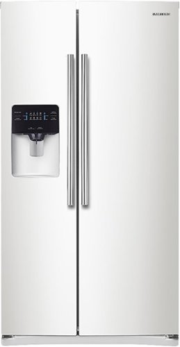  Samsung - 24.5 Cu. Ft. Side-by-Side Refrigerator with Thru-the-Door Ice and Water - White