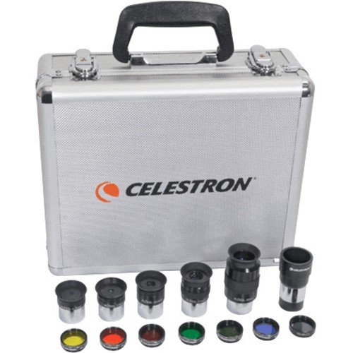  Celestron - 1.25 Inch Telescope Eyepiece and Filter Accessory Kit - Silver