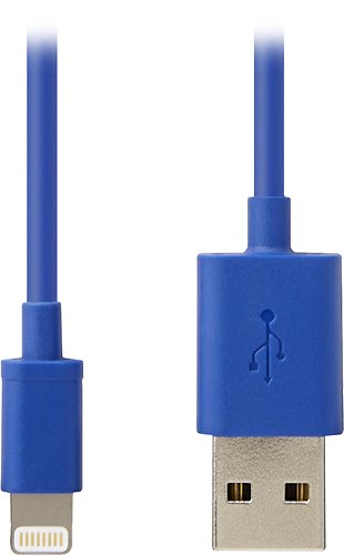  Dynex™ - 3' Charge/Sync Cable with Lightning Connector - Blue