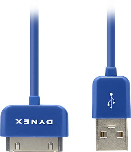  Dynex™ - Apple MFi Certified 3' Apple® 30-Pin Cable - Blue