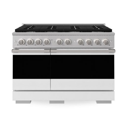 ZLINE - 48 in. 6.7 cu. ft. Marino Freestanding Dual Fuel Range with 8 Gas Burners and Convection Oven with White Matte Doors - White Matte