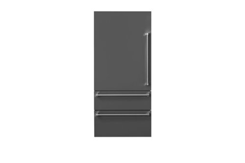 Viking - 7-Series Built-in Referigerator Door Panel Kit-Left Hinge-Includes Professional handle - Damascus Gray