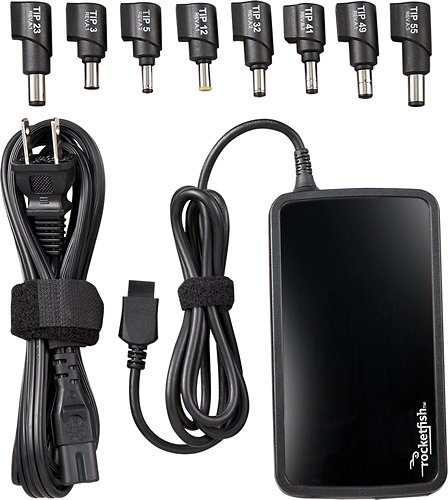  Rocketfish™ - Slim Universal AC Laptop Power Adapter with USB Charging - Multi