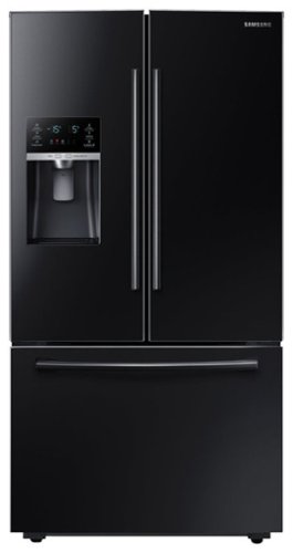  Samsung - 28.1 Cu. Ft. French Door Refrigerator with Thru-the-Door Ice and Water - Black