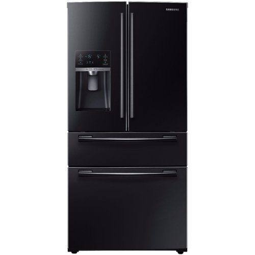  Samsung - 24.7 Cu. Ft. 33-inch 4-Door Refrigerator with Counter-Height FlexZone™ Drawer - Black
