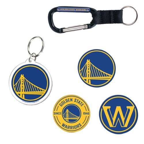 WinCraft - Golden State Warriors 5-Pack Key Ring and Fridge Magnet Set - Multicolor-Front_Standard 