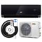 Costway - 12000 BTU Wifi Enabled Mini Split Air Conditioner & Heater with Heat Pump - Black + White-Front_Standard