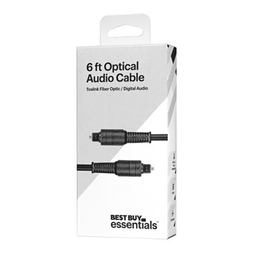 Best Buy essentials™ 6' Digital Optical Audio Cable - Black GLOBAL SHIPPING