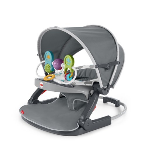 Fisher-Price On-the-Go Sit-Me-Up Infant Floor Seat - Gray Hexagon BUY IN EUROPE