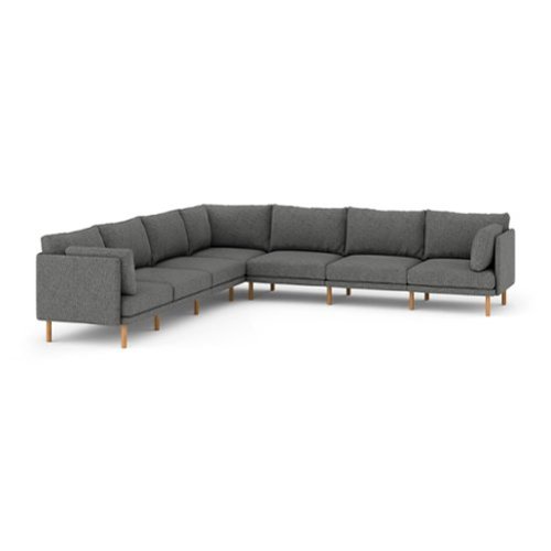 Burrow - Modern Field 7-Seat Sectional - Carbon-Front_Standard 