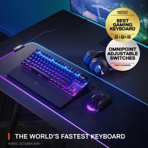 SteelSeries Apex Pro TKL V2 Wireless Mechanical OmniPoint Adjustable HyperMagnetic Gaming Keyboard with Rapid Tap - Black WORLDWIDE DELIVERY