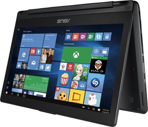  ASUS - 2-in-1 13.3&quot; Touch-Screen Laptop - Intel Core i3 - 6GB Memory - 500GB Hard Drive - Black Hairline
