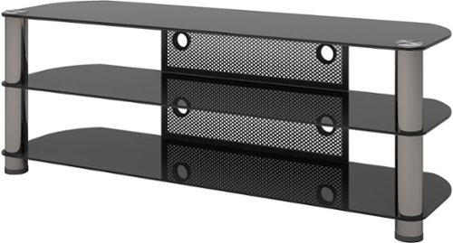  Sonax - TV Stand for TVs Up to 65" - Silver/Chrome
