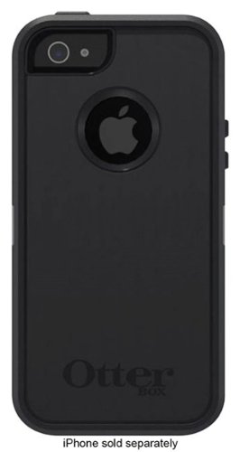 OtterBox - Defender Series Case for Apple® iPhone® 5 and 5s - Black-Front_Standard 