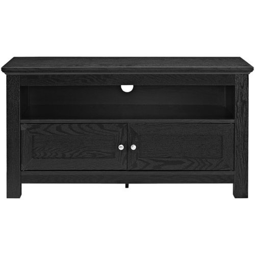 Walker Edison - Modern TV Stand Cabinet for Most Flat-Panel TVs Up to 50" - Black