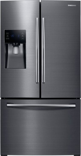  Samsung - 24.6 Cu. Ft. French Door Fingerprint Resistant Refrigerator - Black Stainless Steel