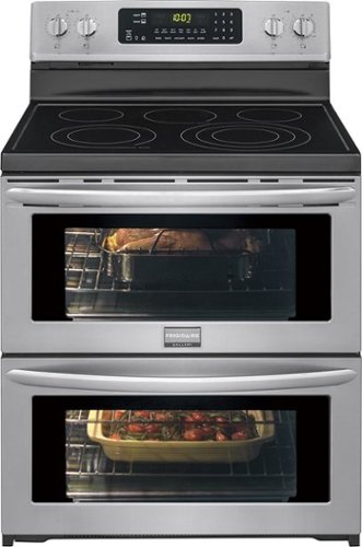  Frigidaire - Gallery 7.2 Cu. Ft. Self-Cleaning Freestanding Double Oven Electric Convection Range - Stainless steel