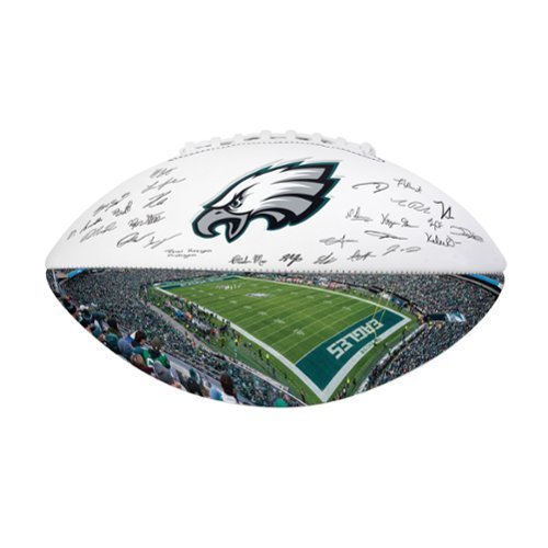Logo Brands - Philadelphia Eagles 2025 Autograph Signature Football - Green-Front_Standard 