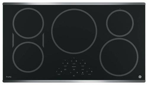 GE Profile - 36" Built-In Electric Induction Cooktop - Stainless steel on black